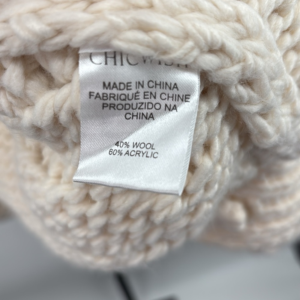 Chicwish‎ Cream Cardigan with Bobble Stitch Detail - Picture 6 of 9